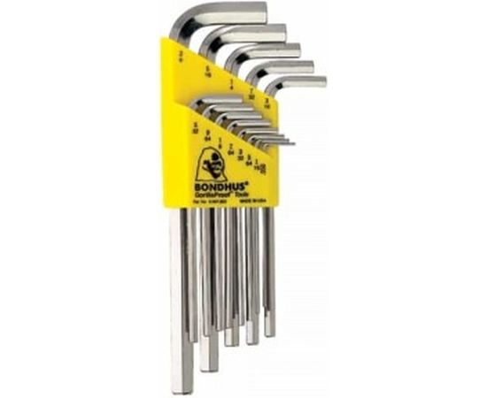Набор из 13 дюймовых хромированных ключей BONDHUS L .050-3/8" 16137 