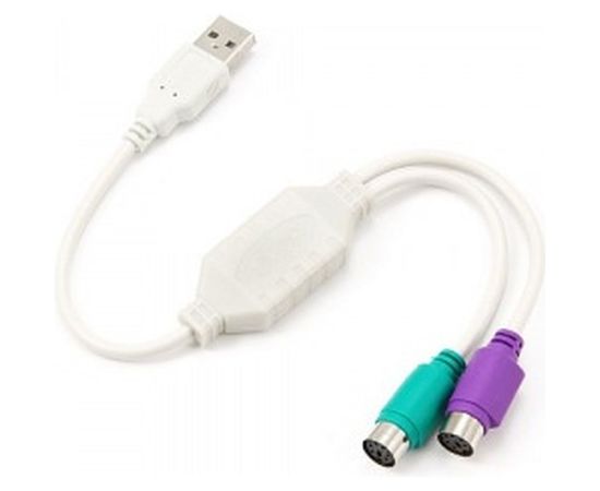 Конвертер Cablexpert, PS/2 устройства - USB порт, 2xPS/2 /AM, блистер, UAPS12 