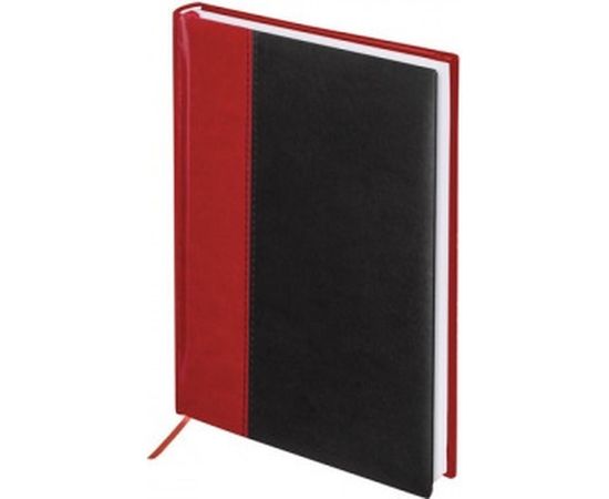 Недатированный ежедневник BRAUBERG А5 138х213 мм "Prestige", 160 л., красный/черный, 128281 
