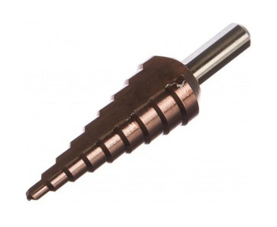 Сверло ступенчатое по стали и цветным металлам КОБАЛЬТ (4-20 мм; 9 ступеней; Р6М5) ЗУБР 29672-4-20-9_z01 