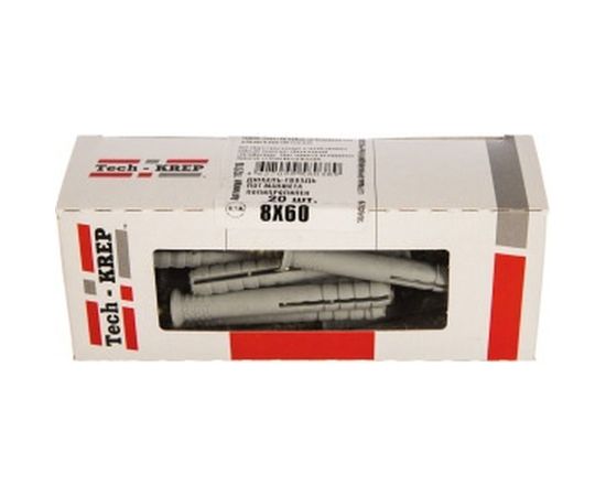 Дюбель-гвоздь 8х60 потайная манжета, полипропилен 20шт - коробка Tech-Krep 112715 – изображение 2