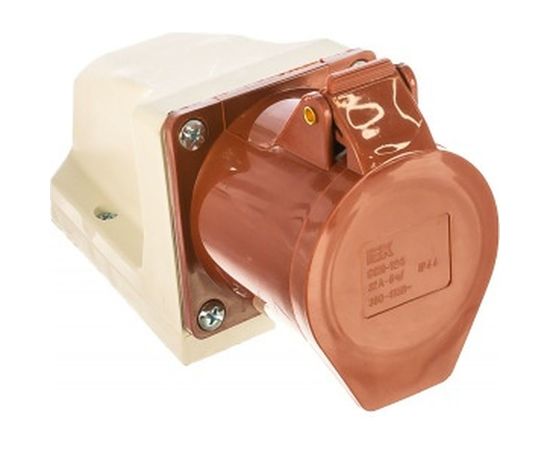 Розетка наружной установки IEK 32А 3P+Е 380В IP44 124 ИЭК PSR12-032-4 – изображение 2