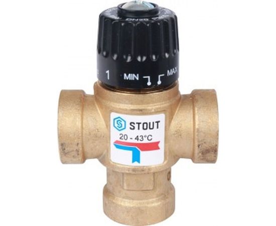 Термостатический смесительный клапан STOUT 3/4 ВР,&nbsp;20-43°С, KV 1.6 SVM-0110-164320 – изображение 2