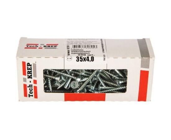 Универсальный саморез Tech-Krep 35х4,0 мм 200 шт оцинкованный, коробка с окном 102181 – изображение 2