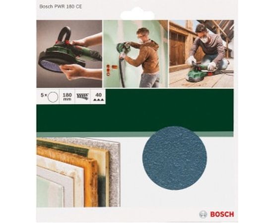 Шлифовальный круг (180 мм; К40; 5 шт.) Bosch 2609256D36 – изображение 2