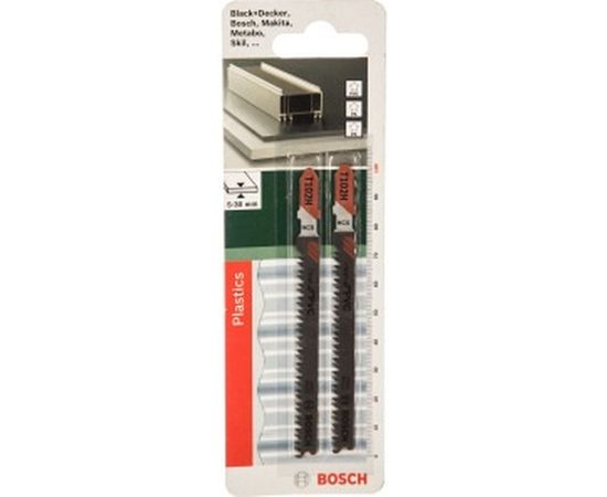 Лобзиковая пилка 2 шт. T102H CleanPVC Bosch 2609256C57 – изображение 2