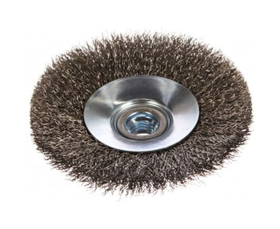 Щетка коническая с гофрированной нержавеющей проволокой Эксперт 537 (115 мм; М14*2 мм) Профоснастка 20804003 – изображение 2