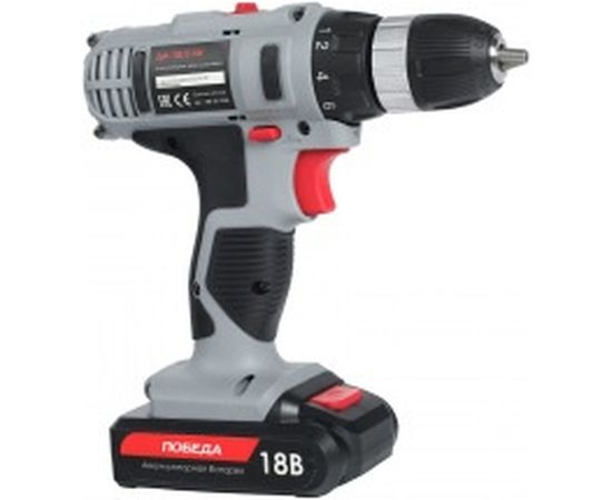 Аккумуляторная дрель-шуруповерт ПОБЕДА ДА-18/2 Ли 180201636 – изображение 3