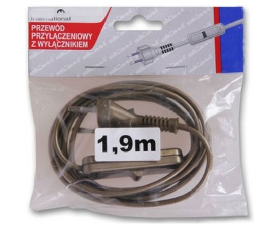 Проходной выключатель REV 2,5А с проводом и евровилкой, длина шнура: 1.9м, цвет: золотистый, 24516 2 – изображение 3