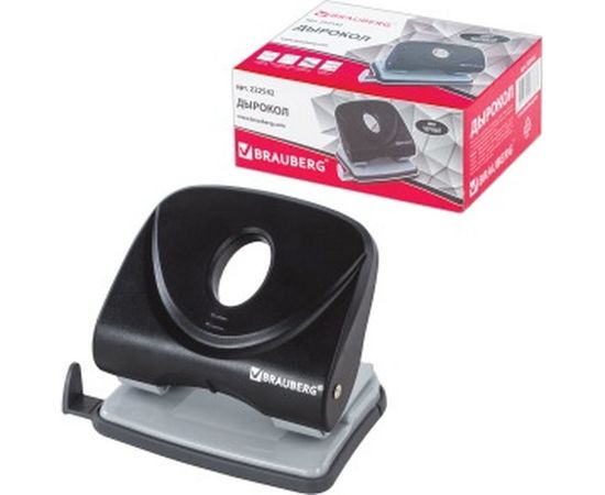 Дырокол BRAUBERG "Original", до 25 листов, черный, 222542 – изображение 4