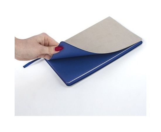 Блокнот BRAUBERG Metropolis Mix А5 148x218 мм, под кожу, 80 л, серый, 111041 – изображение 4