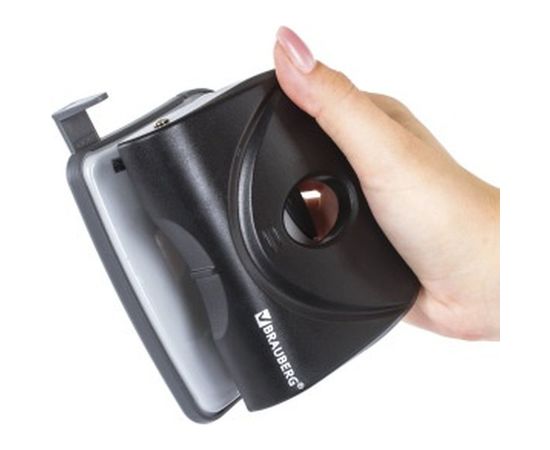 Дырокол BRAUBERG "Original", до 25 листов, черный, 222542 – изображение 7