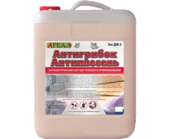 Антисептическая пропитка по бетону Ареал+ Антигрибок Антиплесень 10л А-417 