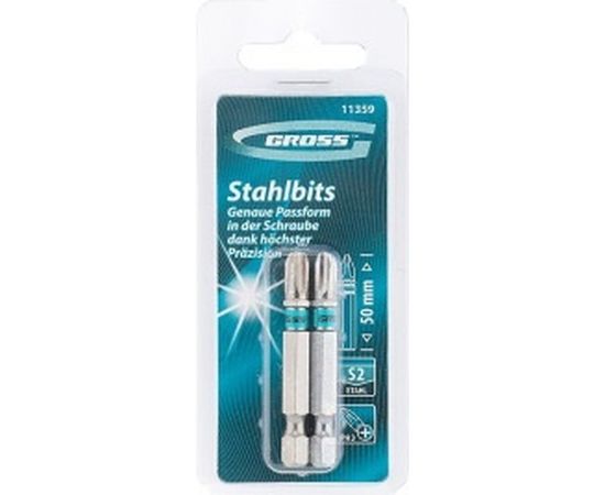Набор бит (сталь S2; РН 3х50 мм; 2 шт.) GROSS 11359 