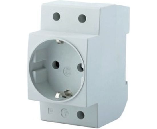 Розетка на DIN-рейку STEKKER 2P+PE 16А, серая ,PST16-70-20 39171 