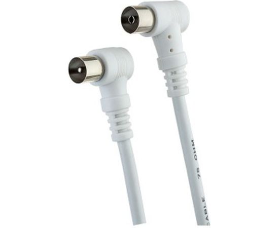 Кабель ТВ вилка-ТВ розетка PERFEO, угловой, 1 м 30013825 