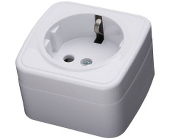 Накладная розетка STEKKER с заземляющим контактом АВS 250В 16А IP20 серия Basic PST16-501-20 39033 