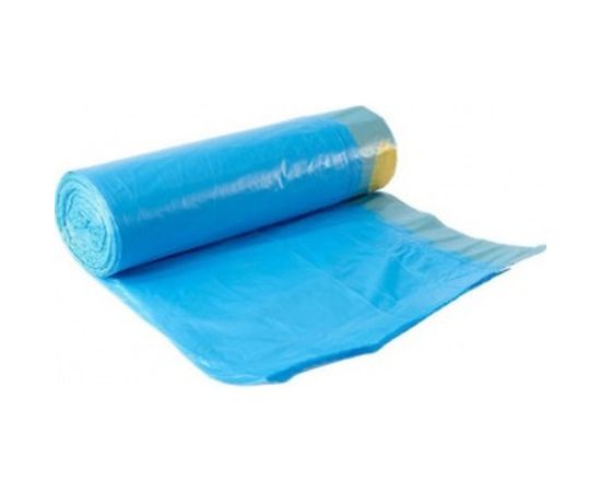 Мешки (20 шт; 60 л; 55х62 см; ПНД; 12 мкм; с завязками; синие) для мусора ЛАЙМА 601397 