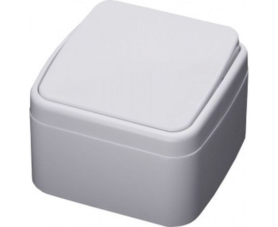 Выключатель STEKKER одноклавишный открытой установки 250В, 10А, белый, серия Basic PSW10-41-20 39031 