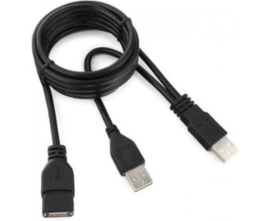 Кабель-удлинитель Cablexpert USB 2.0 Pro, 2xAM/AF, 1.8м, экран, черный, пакет CCP-USB22-AMAF-6 