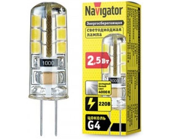 Светодиодная лампа NAVIGATOR 71 359 NLL-S-G4-2.5-230-4K 2.5Вт 4000К белый 220-240В 71359 402957 