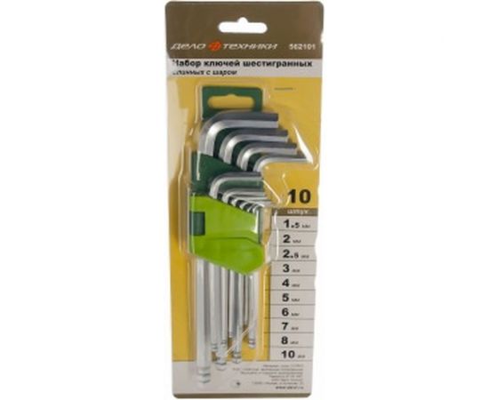 Набор шестигранных ключей с шаром 10 шт ДТ/40 Дело Техники 562101 – изображение 2