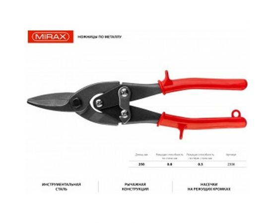 Ножницы по металлу MIRAX 2306 – изображение 2