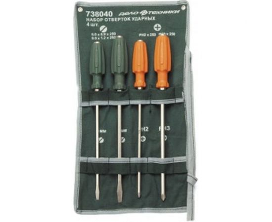 Набор усиленных отверток 250 мм 4 предмета ДТ20/2 Дело Техники 738040 – изображение 2
