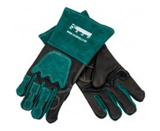 Сварочные краги Кедр КС-20 ПРЕМИУМ черно-зеленые, р-р M 8007387 – изображение 2