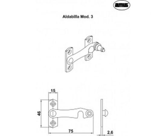 Задвижка Amig 3D правая aldabillas 7234 – изображение 2
