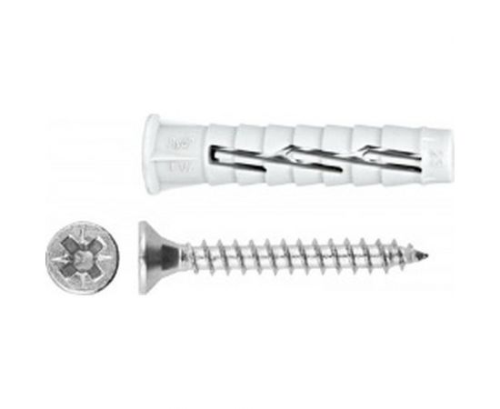 Универсальный дюбель Tecfi VZ нейлон 6x32 с шурупом 10 шт - пакет 147439 – изображение 2