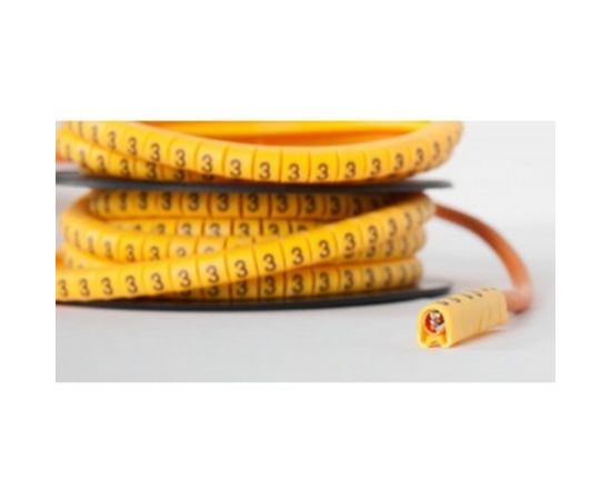 Кабельный маркер NIKOMAX, буква A, желтый, 500шт NMC-CMR-A-YL-500 – изображение 3