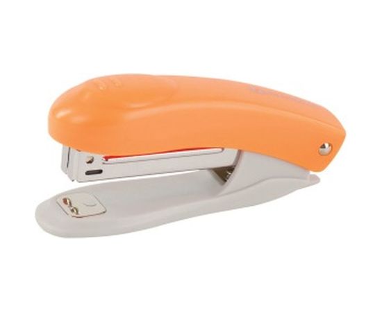 Степлер №10 BRAUBERG Original, до 12л, с антистеплером, оранжевый, 227766 