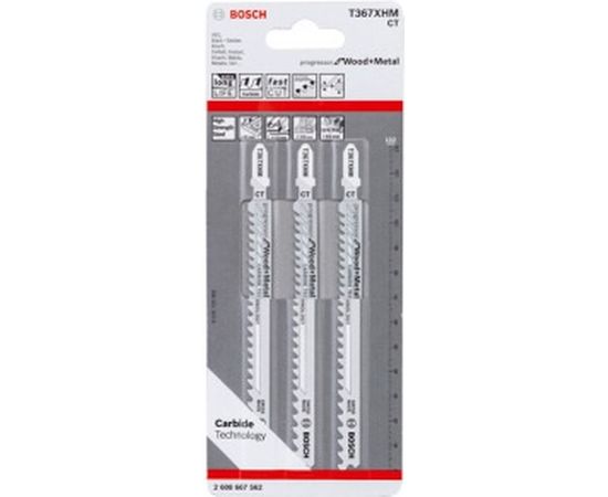 Пилка для лобзика T367XHM (132 мм; 3 шт.) Bosch 2608667562 