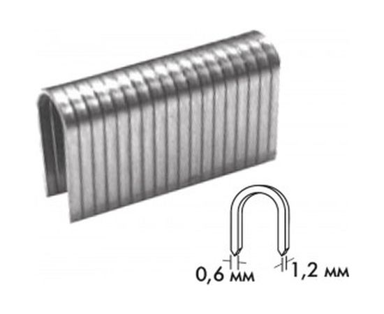Скобы круглые Тип 28 (1000 шт; 14 мм) Biber 85828 тов-075417 