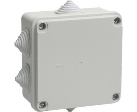 Распаячная коробка IEK открытой проводки, открытой проводки, 100x100x50, IP44, KM41233, 6 кабель вводов, ИЭК UKO11-100-100-050-K41-44 