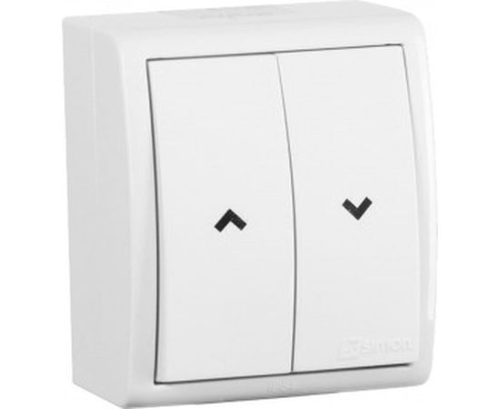 2-х клавишный кнопочный выключатель Simon для управления жалюзи без блокировки, IP54, 10А 250В 1594332-030 