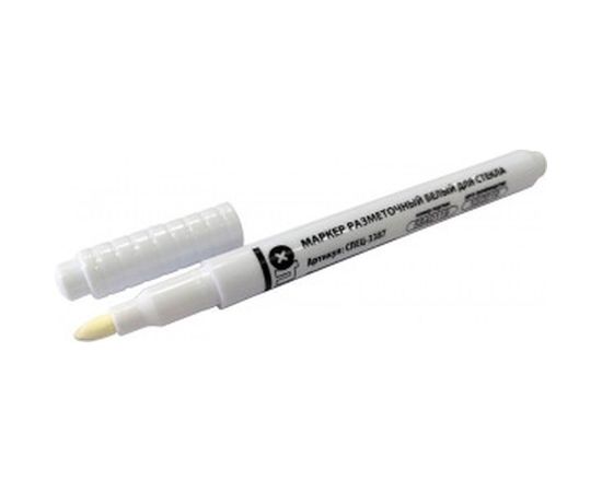 Маркер СПЕЦ разметочный, белый, для стекла, 1шт 3387 