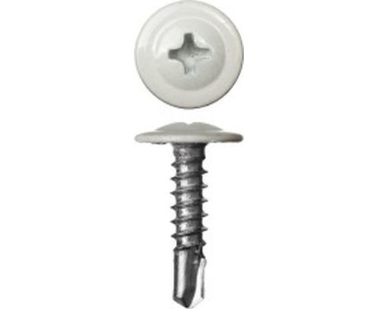 Саморез Tech-Krep ШСММ сверло 4,2х16 белый KP RAL 9003 20 шт, пакет 125523 