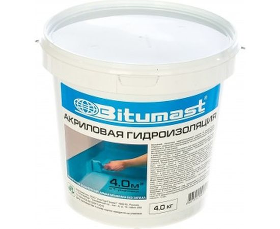 Акриловая гидроизоляция 4 кг Bitumast 4607952900400 