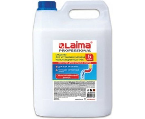 Средство для прочистки канализационных труб ЛАЙМА ТРУБОЧИСТ тип КРОТ LAIMA PROFESSIONAL 5л 606760 