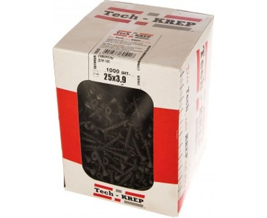 Саморез Tech-Krep ШС ГВЛ 25х3,9 мм 1000 шт, коробка 116787 