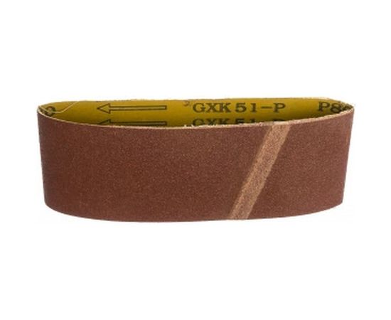 Лента бесконечная (3 шт; 75х457 мм; P80) для ленточных шлифовальных машин Biber 70333 тов-157916 – изображение 2