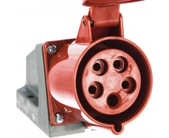 Розетка наружной установки IEK 32А 3P+Е+N 380В IP44 125 ИЭК PSR12-032-5 – изображение 2