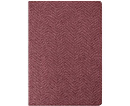 Блокнот BRAUBERG Tweed А5 148x213 мм, 112 л, под ткань, линия, бордовый, 110963 – изображение 2