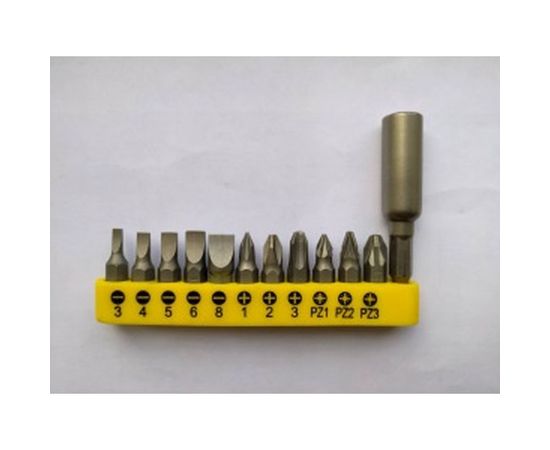 Набор бит (25 мм; 12 предметов; 1/4) Biber 84941 тов-160265 – изображение 2