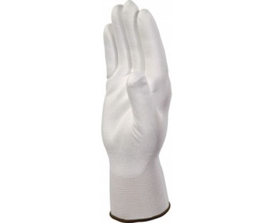 Полиамидные перчатки с полиуретановым покрытием Delta Plus VE702, цвет белый, р.9 VE70209 – изображение 2