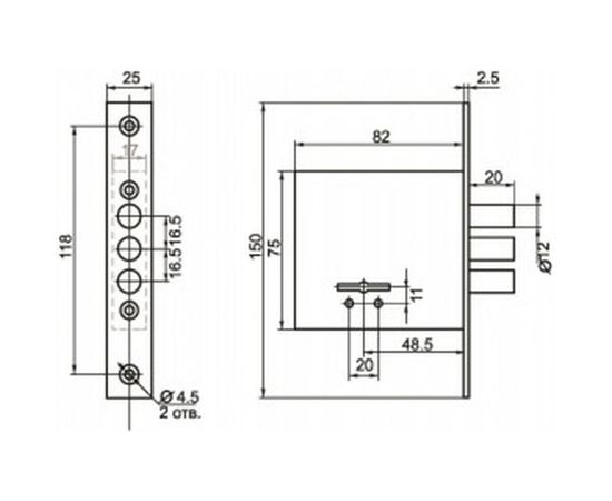 Врезной замок BORDER 21057 – изображение 2