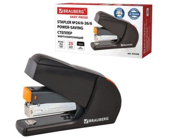Степлер BRAUBERG №24/6, 26/6 Leistung 224348 – изображение 3