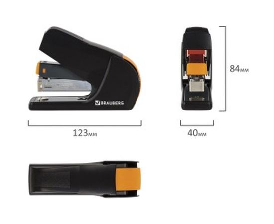 Степлер BRAUBERG №24/6, 26/6 Leistung 224348 – изображение 4